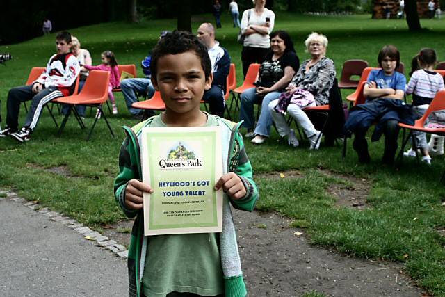 Break dancer Ellis Marshall-Grant with his certificate