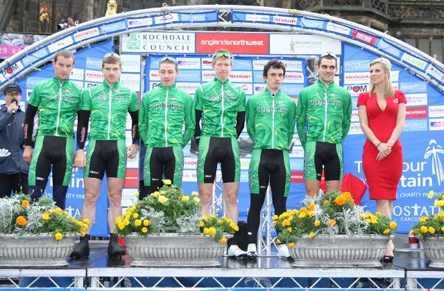 The Ireland cycling team are introduced to the crowd