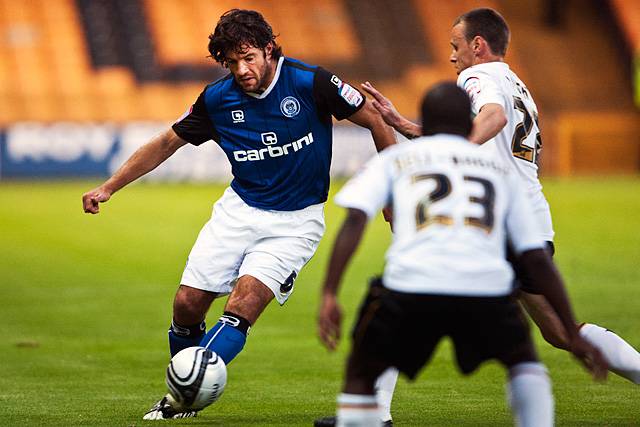 Port Vale 2 - 1 Rochdale<br />Brian Barry-Murphy passes past Abdulai Bell Baggie and Gary Roberts