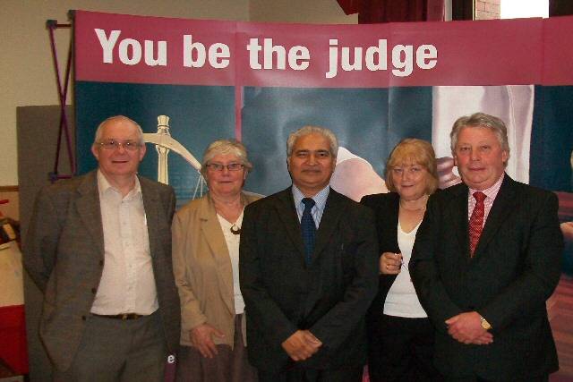 Magistrates who took part in the event: Mr Herbert JP, Mrs Hensby JP, Mr Ghulam Rasul Shahzad OBE JP, Mrs Honson JP, Mr Blackhurst 


