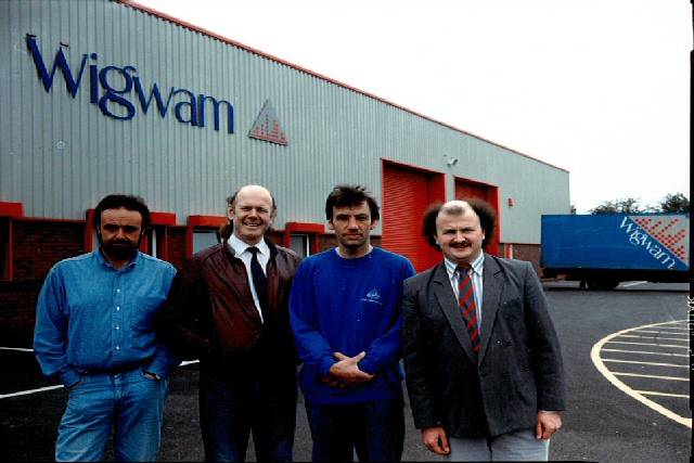 The founders of Wigwam: Chris Hill, Mike Huck, Ian Beeston, Mick Spratt
