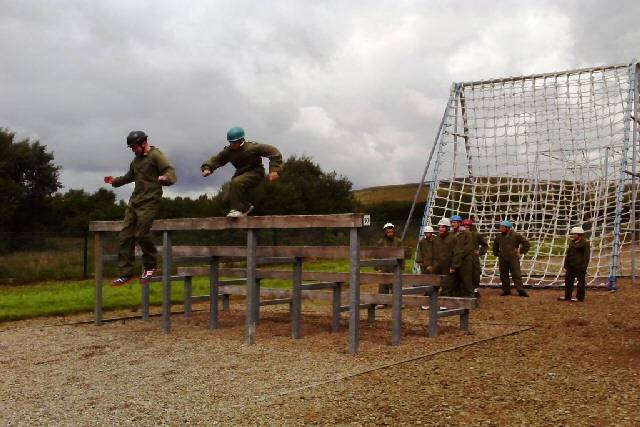 Youngsters scale the grueling Krypton Factor assault course