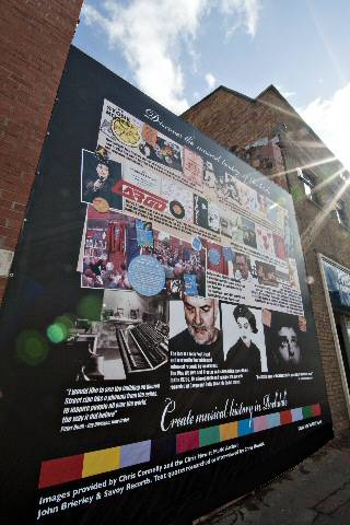 The new artwork that has been fitted in Drake Street 
