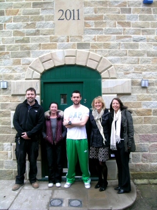 John Henderson (Site Manager, MADE Contracts) Vicky Sommerville, (Company Secretary, MADE Contracts), Stuart Taylor, (Tenant) Sally Booth & Suzanne Halkyard (Crossleys EA) 