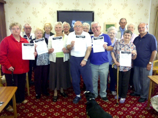 Councillor Pat Colclough with members of the Fieldway Action Group back in October.