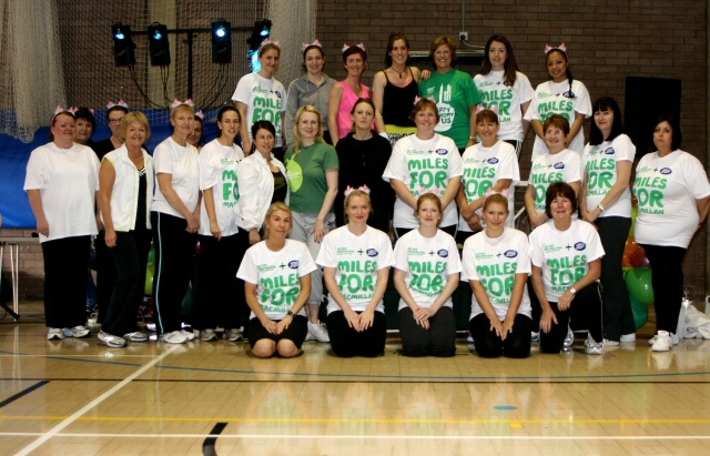 Laura Nugent (back centre) joined by zumba enthusiasts for the charity event