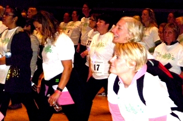 Ladies getting ready for the start of the Midnight Walk