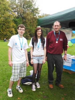 Ben and Abigail with their father and Home Instead owner, David Bradshaw