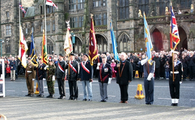 Remembrance Sunday at Rochdale cenotaph