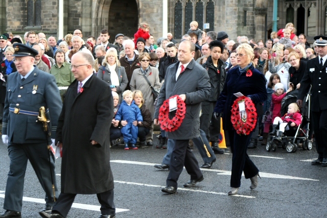 Remembrance Sunday at Rochdale cenotaph