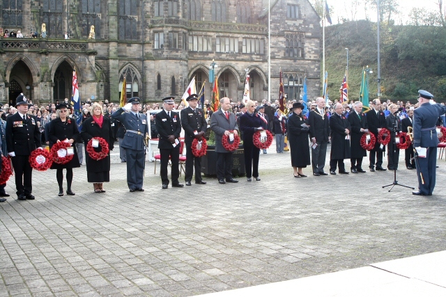 Remembrance Sunday at Rochdale cenotaph