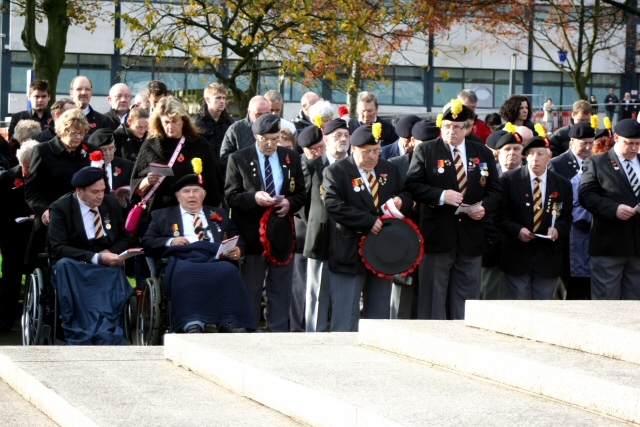 Remembrance Sunday at Rochdale cenotaph