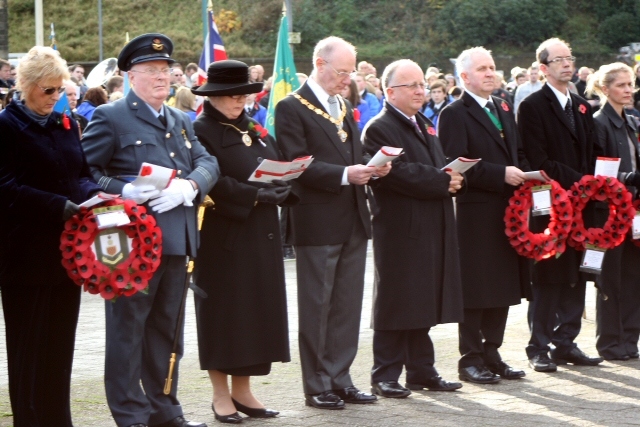 Remembrance Sunday at Rochdale cenotaph