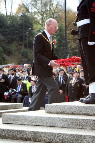 Remembrance Sunday at Rochdale cenotaph