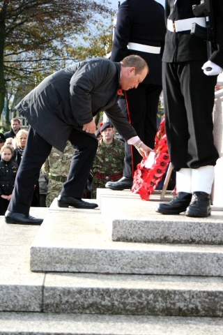 Remembrance Sunday at Rochdale cenotaph