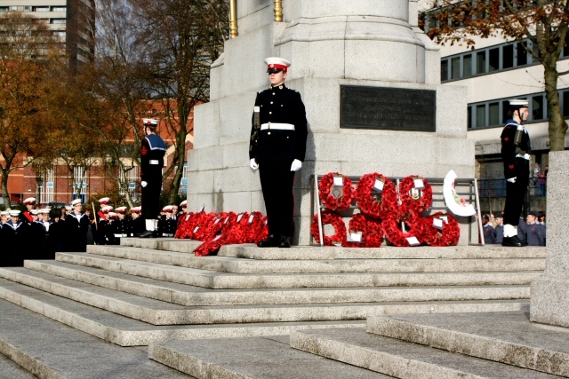 Remembrance Sunday at Rochdale cenotaph