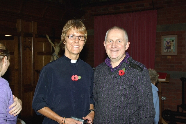 Councillor Ashley Dearnley and Rev Sharon Jones at the Fair