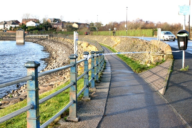 Police tape near to where the body was found