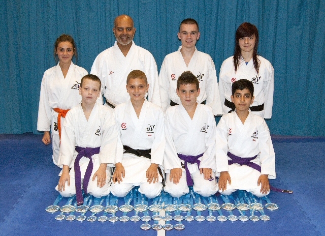 The DOJO winners with their 40 medals