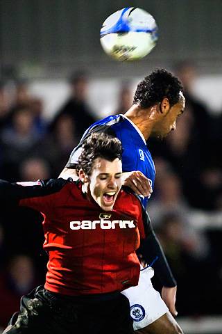 Rochdale 0 - 0 Bournemouth<br \>Chris O'Grady out jumps Adam Smith 