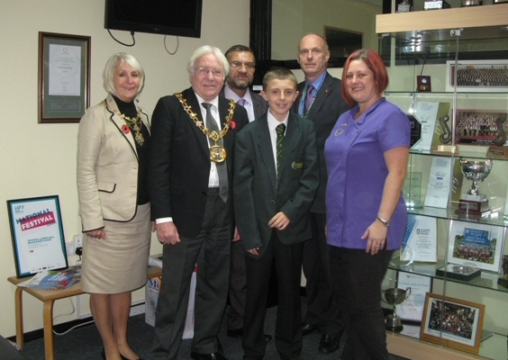 Tyler Haworth was lucky enough to win a Television in a prize draw from Moses, the schoolwear specialists in Rochdale