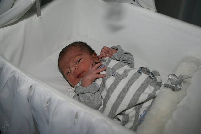 Isabel Joy and Ahmed Butt's third child, a boy, was born at 12.38am