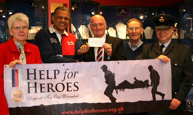 Janet Sandiford, Vincent Simpson, Help for Heroes, Ian Sandiford, Graham Knox, IJS Promotions and Flt Lt Dave Rimmer