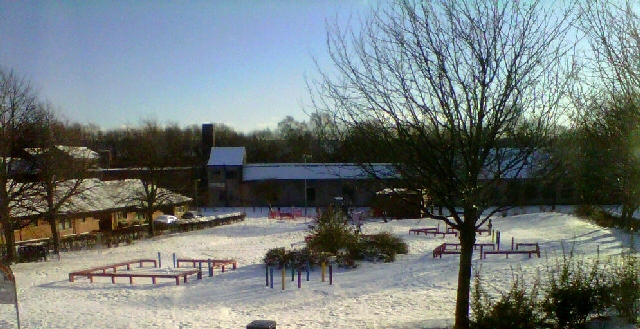 The Rainbow Children’s Play Area covered in snow. Photograph courtesy of Shahid
Mohammed
