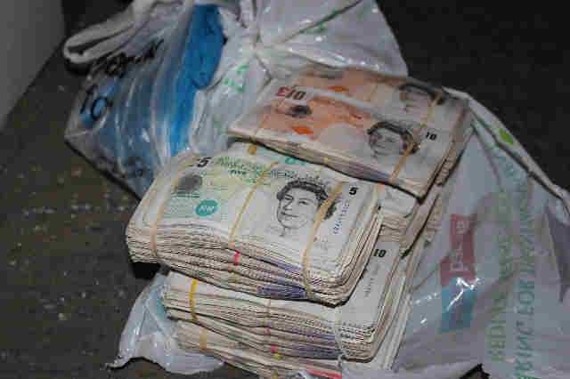 Bundles of cash seized