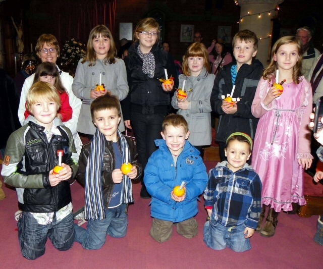 Rev Sharon Jones kneeling (back row, left) with a group of the children who attended.
