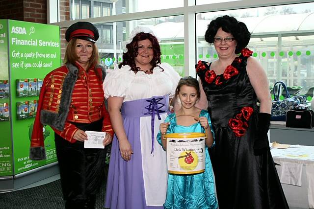 Jean Brogden, Laura Makinson, Kelly Fenton and Alisha Goodall raisning funds in Asda