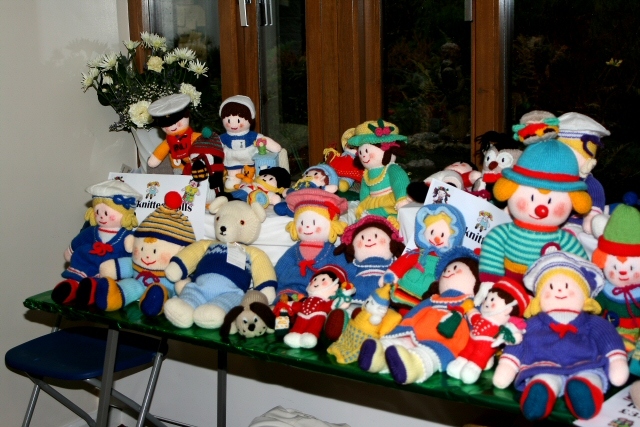 Knitted Dolls made by Mrs Mountford