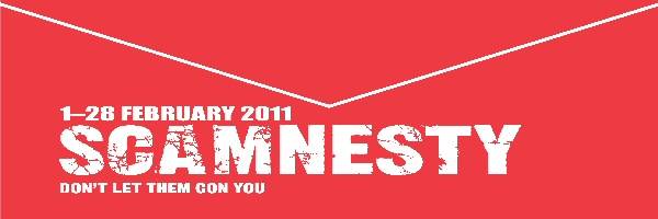 Scamnesty 2011 logo
