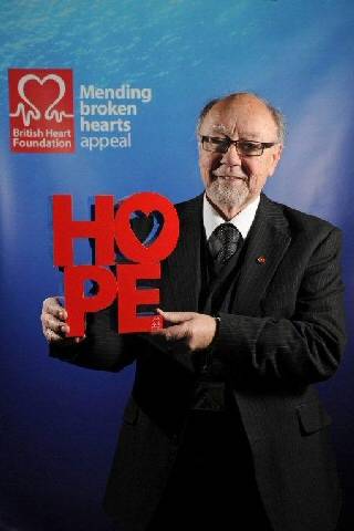 Jim Dobbin supporting the British Heart Foundation’s (BHF) Mending Broken Hearts Appeal. 