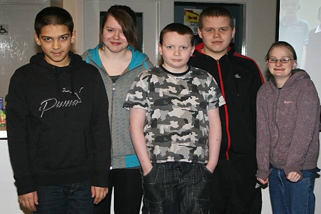 Reece Jordan, Harriet Duffy, Declan Wild, Ryan Simister and Katie Turton at the film screening