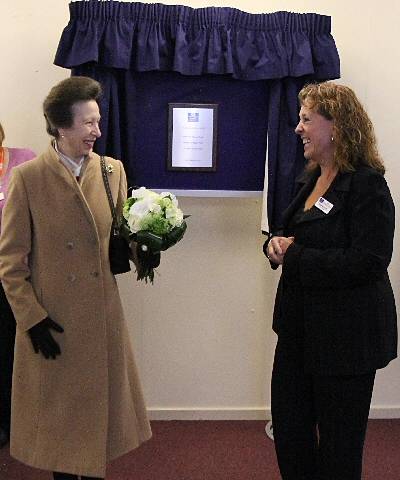 HRH with Governor Susan Kennedy after the unveiling of the plaque 