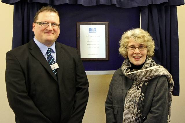 Award winners - Head of Offender Management Stuart Jenkins with former Senior Probation Officer Anne Hanley 