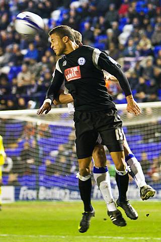 Joe Thompson playing for Dale against Tranmere Rovers