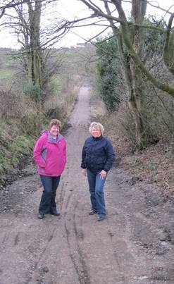 Councillor Ann Metcalfe has visited the path with resident Karen Whittle