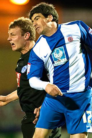 Hartlepool United 0 - 2 Rochdale<br />Robbie Williams and Fabian Yantorno