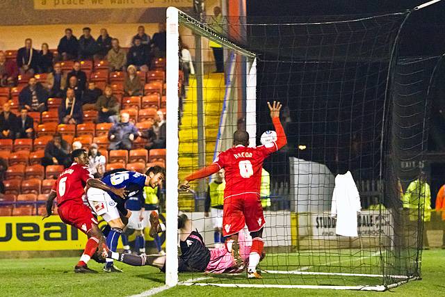 Rochdale 2 - 0 Charlton Athletic<br />Craig Dawson bundles home Dale's second goal