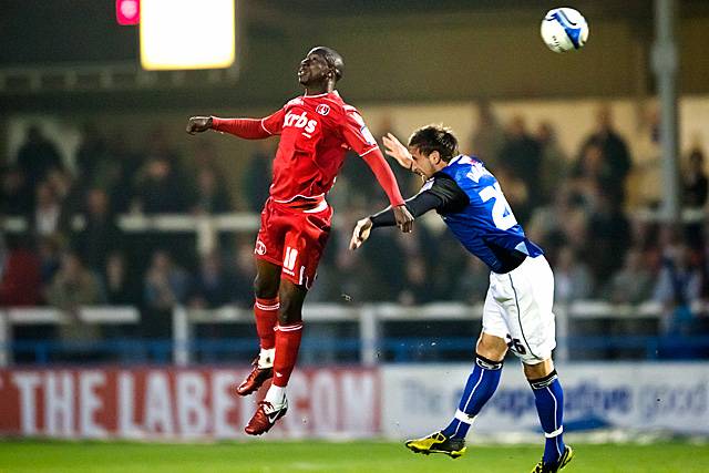 Rochdale 2 - 0 Charlton Athletic<br />Bradley Wright-Phillips beats Craig Dawson in the air