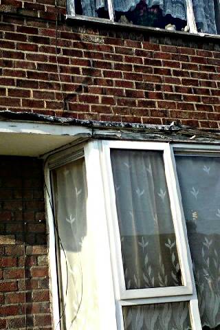 Lead has been stolen from porch roofs in the Smallbridge area. This house on Hollow Spell, was one of several which was targetted.