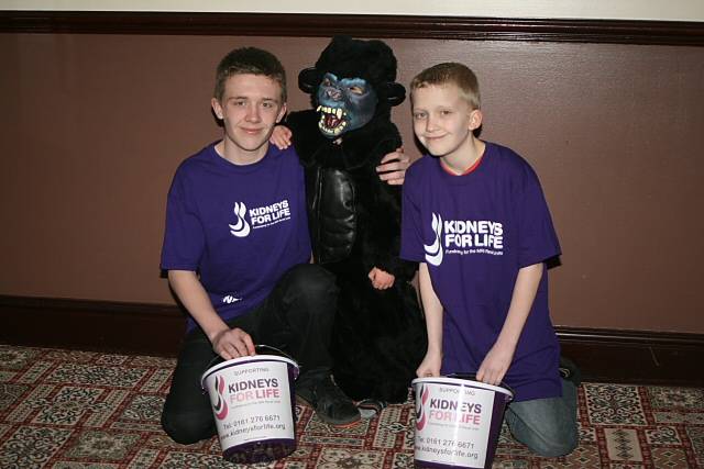 Riley with this relatives fundraising for Kidneys for Life