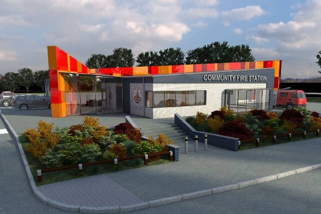 An artist's impression of the new fire station