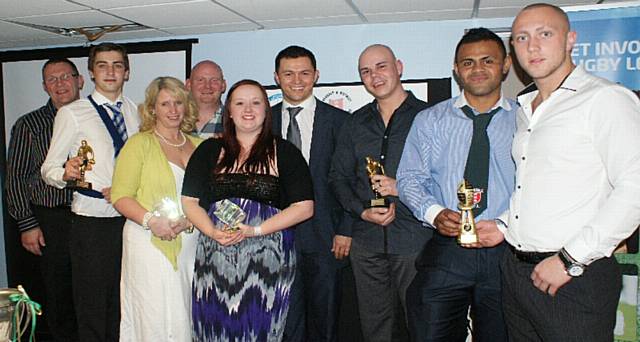 Award winners pictured with former New Zealand international Robbie Hunter-Paul