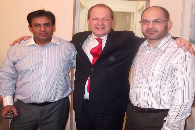 Abdul Quyyom and M Siddique with Simon Danczuk 