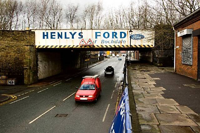 The bridge on Oldham Road before the improvement works