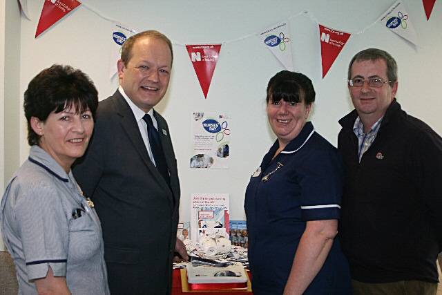 Simon Danczuk MP joins nurses to cut a special Nurses' Day cake