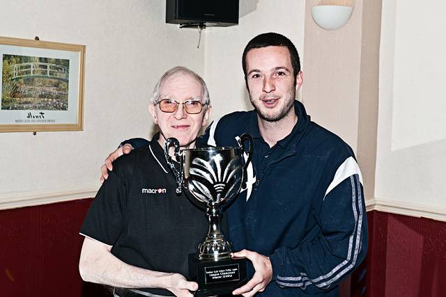 RO Alliance Football League Presentation<br \>Premier Division Winners Castleton FC, captain Gary Mason presented by John Culshaw